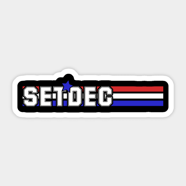 Set Dec RWB Stripes Sticker by AMewseMedia